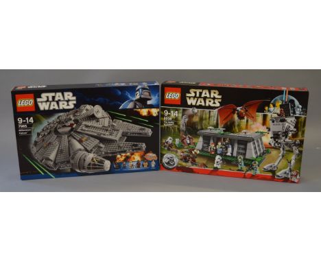 Two sealed, boxed Lego Star Wars Sets, 7965 Millennium Falcon and 8038 The Battle of Endor. (2)