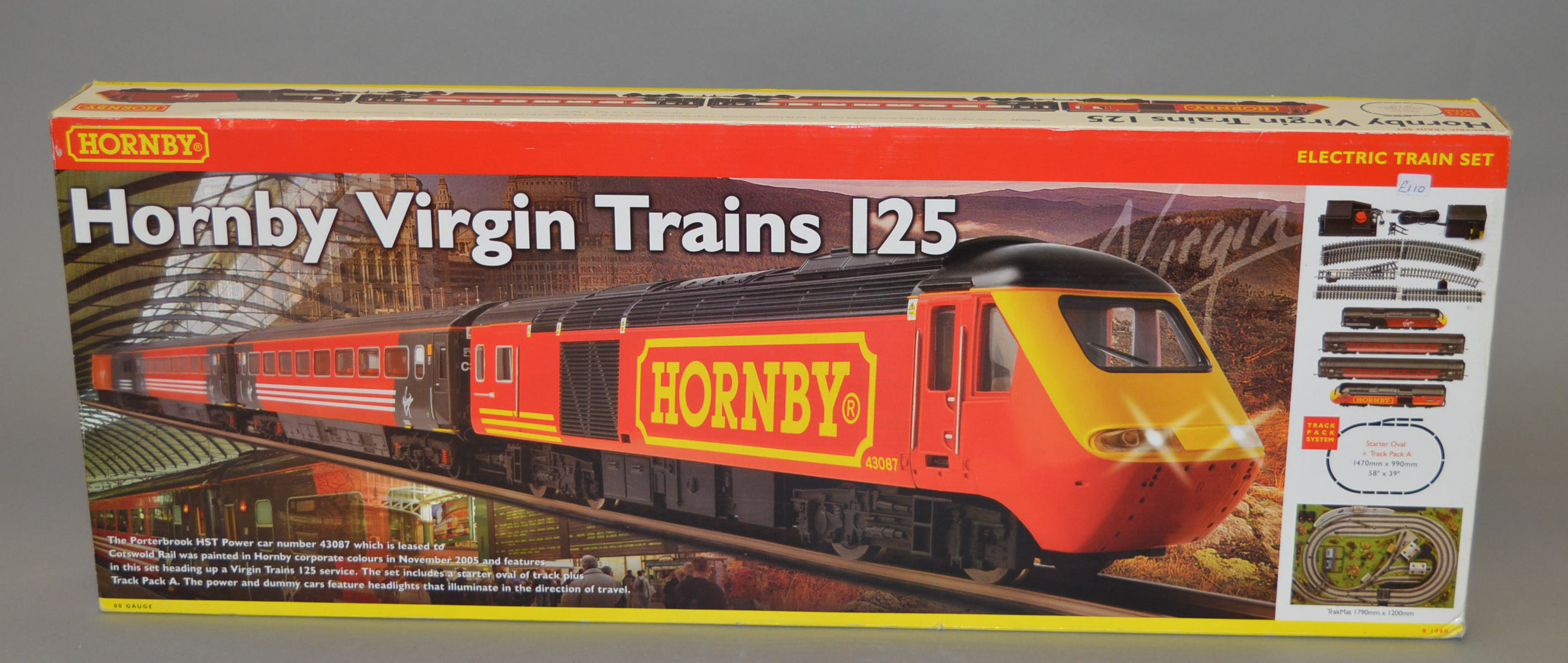 OO Gauge. Hornby R1080 Virgin Trains 125 train set. VG complete boxed ...