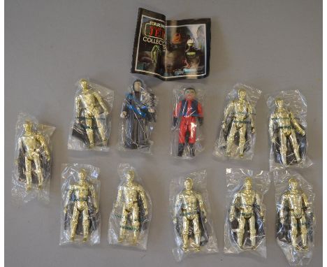 Kenner Star Wars 3 3/4" figures: nine C-3PO with Removable Limbs, in taped baggies with green writing, 'Kenner Made in Hong K