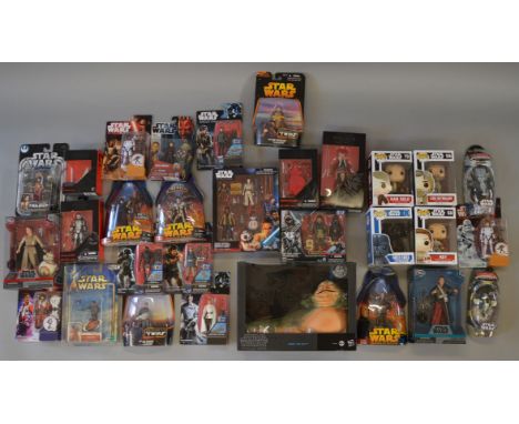 30 x Assorted Star Wars items, including signed Jango Fett figure. All G+ mostly in unopened packets.