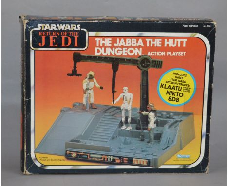 Kenner Star Wars Return of the Jedi Jabba the Hutt Dungeon Action Playset. E, decals unapplied, instructions and figures pres