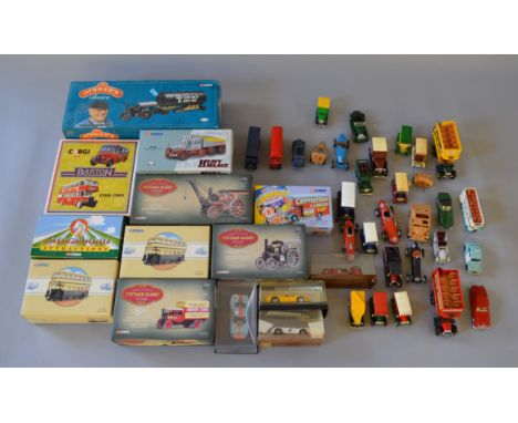 Ten boxed Corgi diecast models including one 'Dibnah's Choice', one 'Heavy Haulage' and three 'Vintage Glory' models together