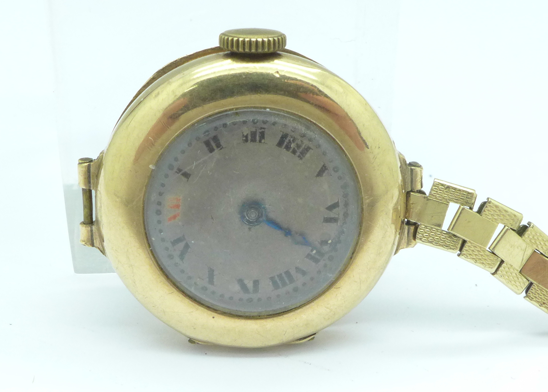 A lady's 9ct gold Rolex wristwatch with Dennison case, marked ...