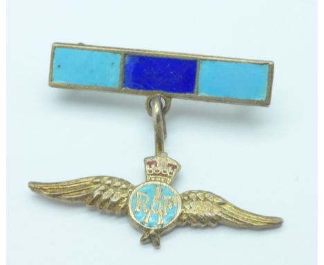 A silver and enamel RAF sweetheart brooch