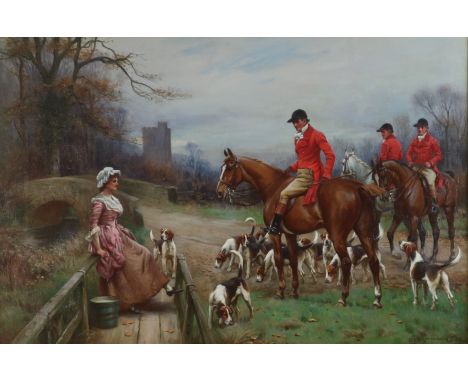 John Sanderson Sanderson Wells (1872-1955), A hunting Morning, The Draw, a pair, each signed, oil on canvas, 39 x 60cm (2)