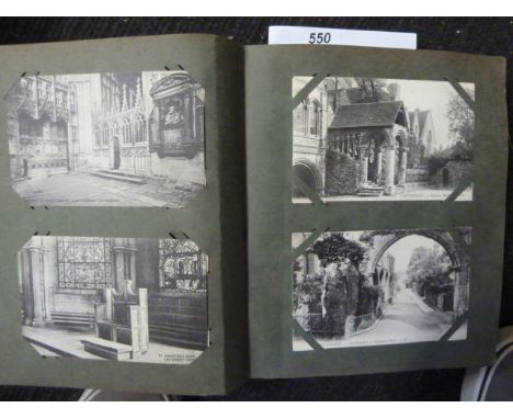 ALBUM OF VINTAGE POSTCARDS, CATHEDRALS /CHURCHES ETC..