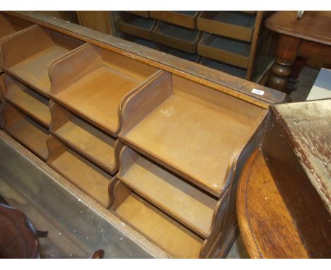 VINTAGE 16 DRAWER SHOP/HABERDASHERY COUNTER (WITH STAND/FEET NOT ATTACHED) LACKING GLASS PANELS