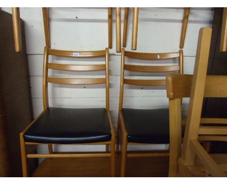 4 RETRO LADDER BACK CHAIR FRAMES