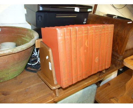 BOOK TROUGH AND CHILDRENS BRITANNICA ENCYCLOPEDIAS