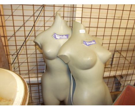 2 VINTAGE FORMFIT CORSELETTE DISPLAY STANDS