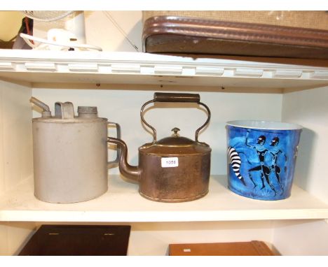 COPPER KETTLE, BIN, VINTAGE PARAFFIN CAN