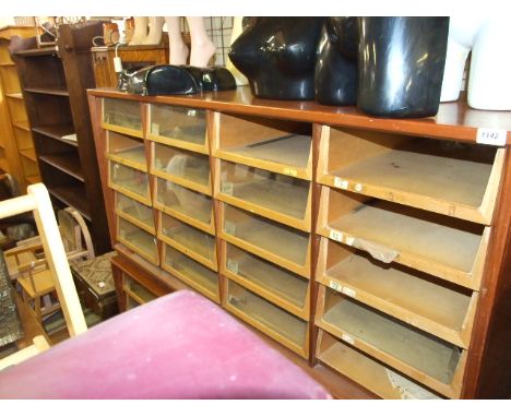 VINTAGE 20 DRAWER SHOP/HABERDASHERY COUNTER (SOME GLASS MISSING)