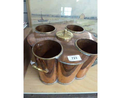 VINTAGE COPPER AND BRASS WINE BOTTLE COOLER