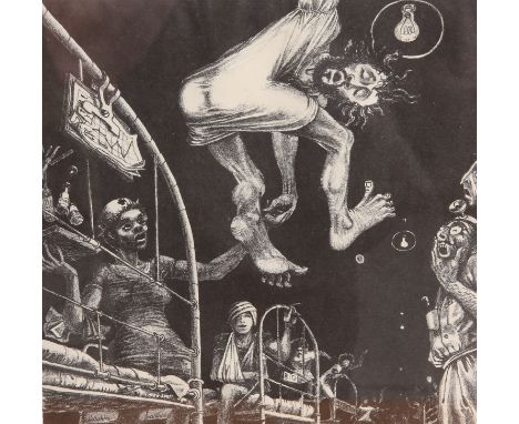 KLAUS VOORMANN (GERMAN, BORN 1938), OH MY, lithograph, signed and dated '73 in pencil, framed. Sheet 26.5cm by 25cm