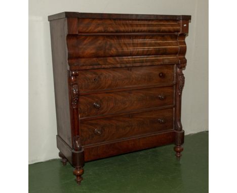 A Victorian mahogany Scotch chest
