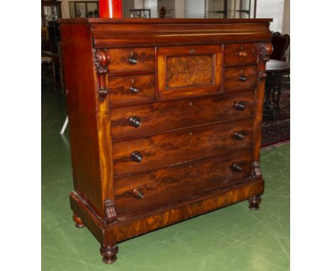 A very nice and clean mahogany Victorian Scotch chest.