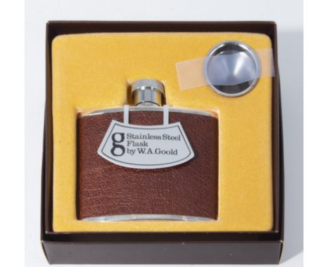 A boxed hip flask