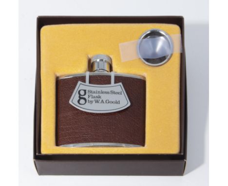 A boxed hip flask