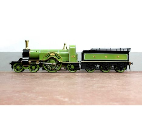 A Five Inch Gauge Engineered Stirling Eight Foot Bogie Single 4-2-2 Live Steam Coal Fired Tender Locomotive (Designed by Patr