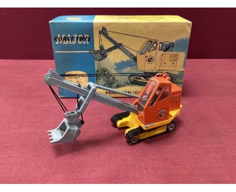 Corgi Major Toys No 1128 Priestman' Cub' Shovel, overall good, some deterioration to tracks, boxed, some damage to the base a