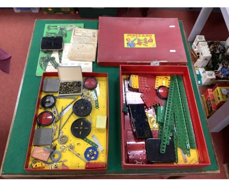 A Meccano 1950s No 6 Set, plus associated parts, playworn, unchecked, boxed.