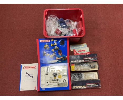 A Quantity of Post War Meccano, Often Playworn, Sometimes Boxed.
