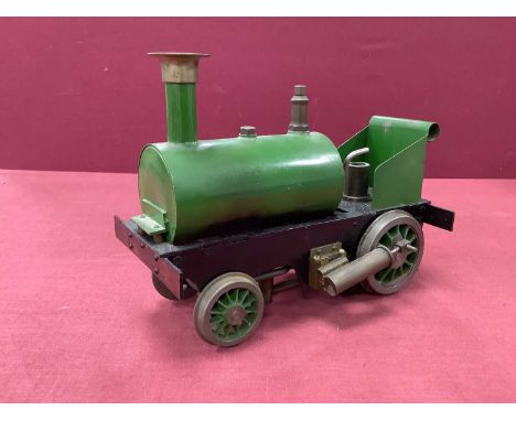 A Scratch Built Live Steam Four Wheel Tank Locomotive, 56mm track/wheel width, twin cylinders to rear wheels, spirit fired wi