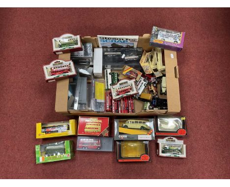 A Quantity Of Diecast Model Buses, Commercial Vehicles and Cars. By Corgi, EFE, Lledo, Matchbox and Other. Both Boxed And Loo