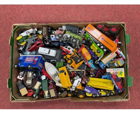 A Quantity of Diecast Model Vehicles by Dinky, Corgi, Lledo, Matchbox and other, playworn. (One Box).