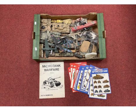 A Quantity of Constructed and Painted Plastic Model Military and Aircraft Kits. Small Parts May Be Missing and / or May Be Da