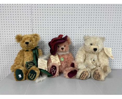 Three Hermann Limited Edition Soft Bears. Comprising of "Rose Of My Heart" No. 103 of 1000, "Centi", and "Coburg" No. 888. On