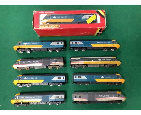 Ten 00 gauge Inter City 125 power cars by Hornby and Lima, including a boxed Hornby pair, four other powered cars and four du