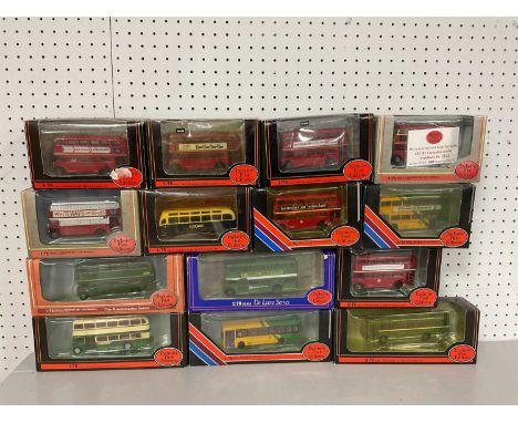 Fourteen 1:76th Scale Diecast Model Buses by EFE to include #25003 Bristol RELL Eastern National, boxed.