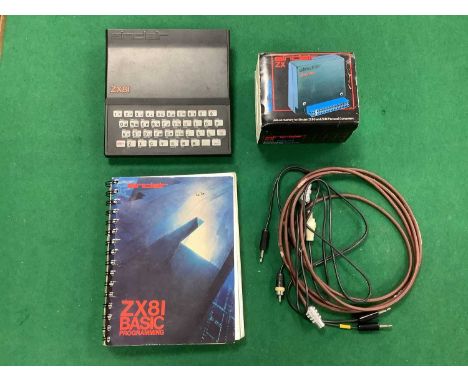 Retro Computing - A Sinclair ZX81 Personal Computer, 16K RAM Add-on Memory, ZX81 Basic Programming Manual. Untested for worki