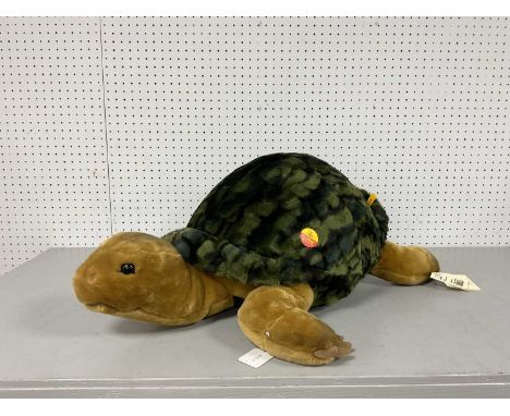 A Steiff "Slo Tortoise" Soft Toy, With Tags. Measuring Approximately 70cm Tall.