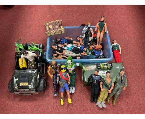 A Quantity of Modern Plastic Action Figures and Accessories. Mostly Hasbro Action Man. Playworn.
