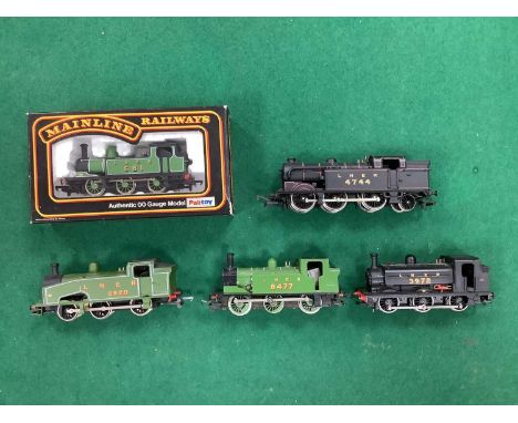 Five 00 gauge LNER tank engines by Hornby, Mainline and Lima, including boxed Mainline J72, Lima J50, Hornby J52, Hornby J83 