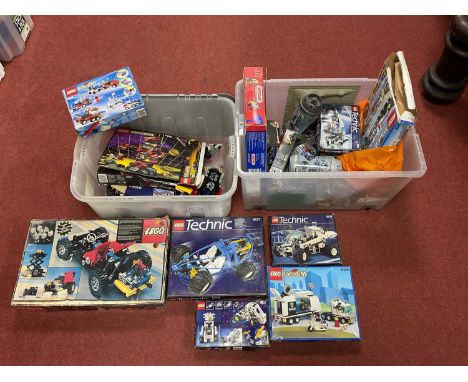 A quantity of boxed and loose Lego to include #6348 Surveillance Squad, Technic #8437 Future Car, #8860 Car Chassis (incomple