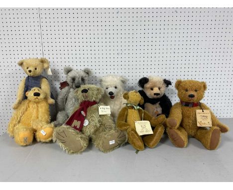 Eight Soft Bears / Teddy Bears by Various Makers. To Include a Meadowsweet Jointed Bear, Dean's Rag Book Lonesome Teddy Bear,