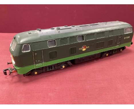 A Rivarossi 'O' Gauge/7mm "Hymek" Bo-Bo Diesel Locomotive, BR green R/No D7018; good untested condition, unboxed.