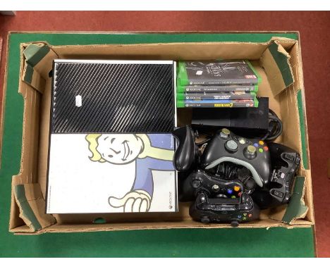 A Microsoft XBOX One (Model 1540) Games Console, unboxed. Custom skins to outer case, Untested for working order sold as spar