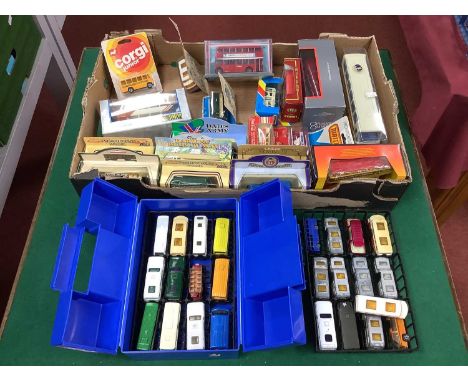 Nineteen Diecast Model Buses and Commercial Vehicles by Corgi, Majorette and other to include The Original Omnibus Company #9