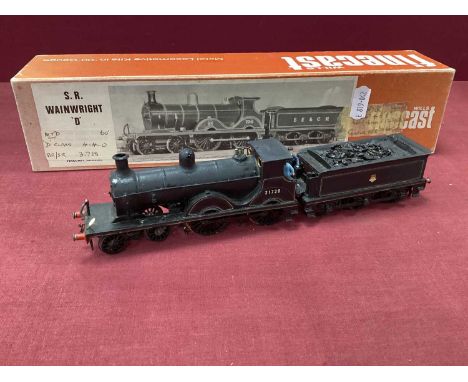 A Wills Finecast 'OO' Gauge/4mm Kit Built 4-4-0 S.R "D Class" Steam Tender Locomotive, BR black R/No 31728; good build and pa
