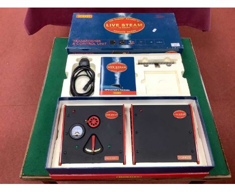 A Hornby 'OO' Gauge/4mm Ref No R8205 Boxed Live Steam Transformer and Control Unit, comprising X5039 transformer, X5040 live 