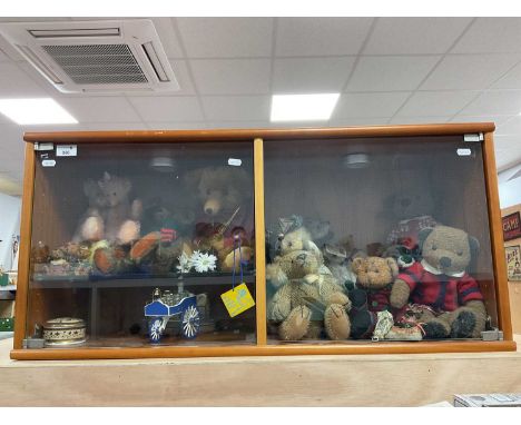 Over Ten Modern Teddy Bears, including Boyds, Dean's rag book and Russ, plus associated items, all contained in a two door gl