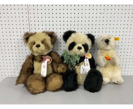 Two Charlie Bears Teddy Bears With Tags. Comprising of "Mia" CB35690 and "Poppy" CB173711a, Both Approximately 14" Tall. Toge