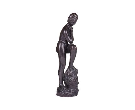 Wilhelm Lehmbruck (1881-1919) German, ‘Madchen mit Aufgestutztem Bein’ (Girl with raised leg), a cast and patinated bronze fi
