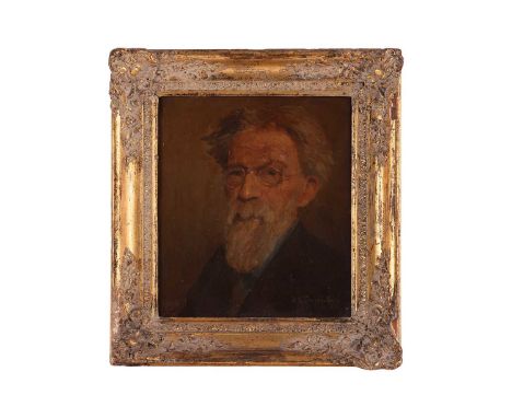Kathleen Emily Temple-Bird (British 1879 - 1962),  Portrait of Sir Patrick Geddes,  signed 'K.E. Temple-Bird' (lower right), 