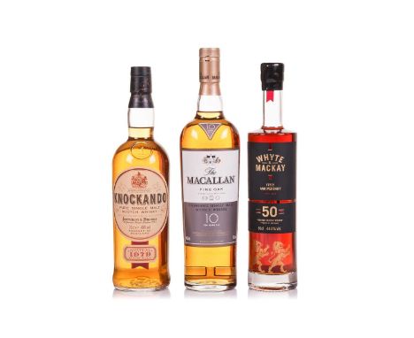 A bottle of Whyte &amp; Mackay 175th Anniversary Blended Scotch Whisky, aged 50 years, together with a Knockando Pure Single 