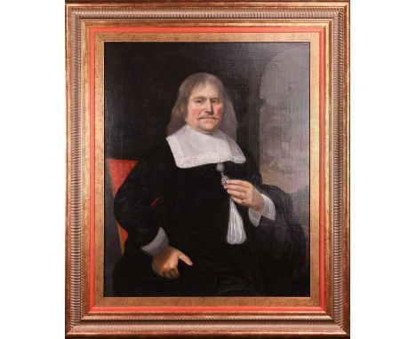 Dutch School (17th century) Portrait of Gentleman oil on canvas 94 x 76 cmThe canvas has been lined. There are 3 patches visi